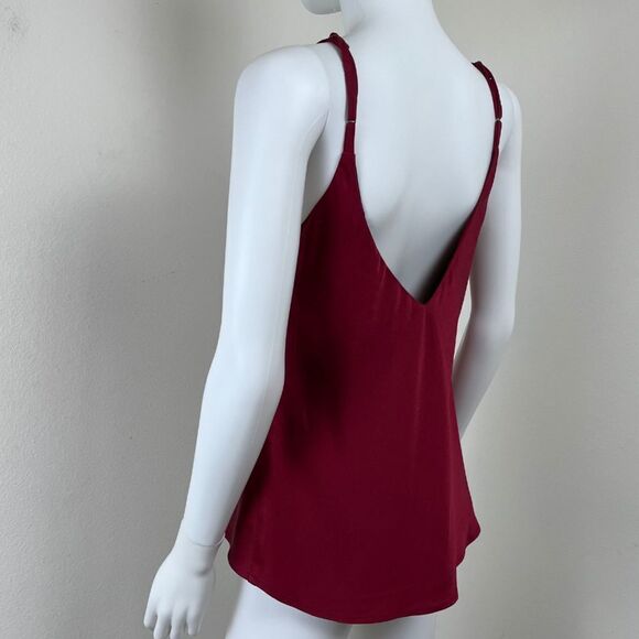 Chloe Kristyn Size S Bettina Benson Camille Red Satin Holiday Party Cami NEW Top - Picture 7 of 14